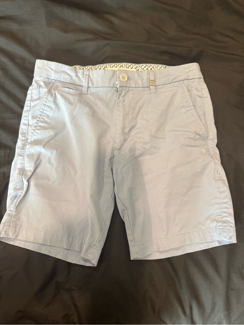 Denim & Flower Light Blue Flat Front Men’s Chino Shorts